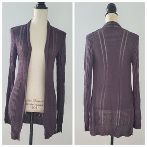 Belldini NWOT Knit Cardigan Sweater Eggplant Purple Size Small